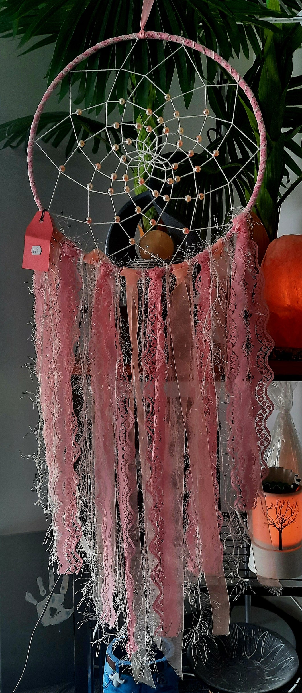Pink beaded