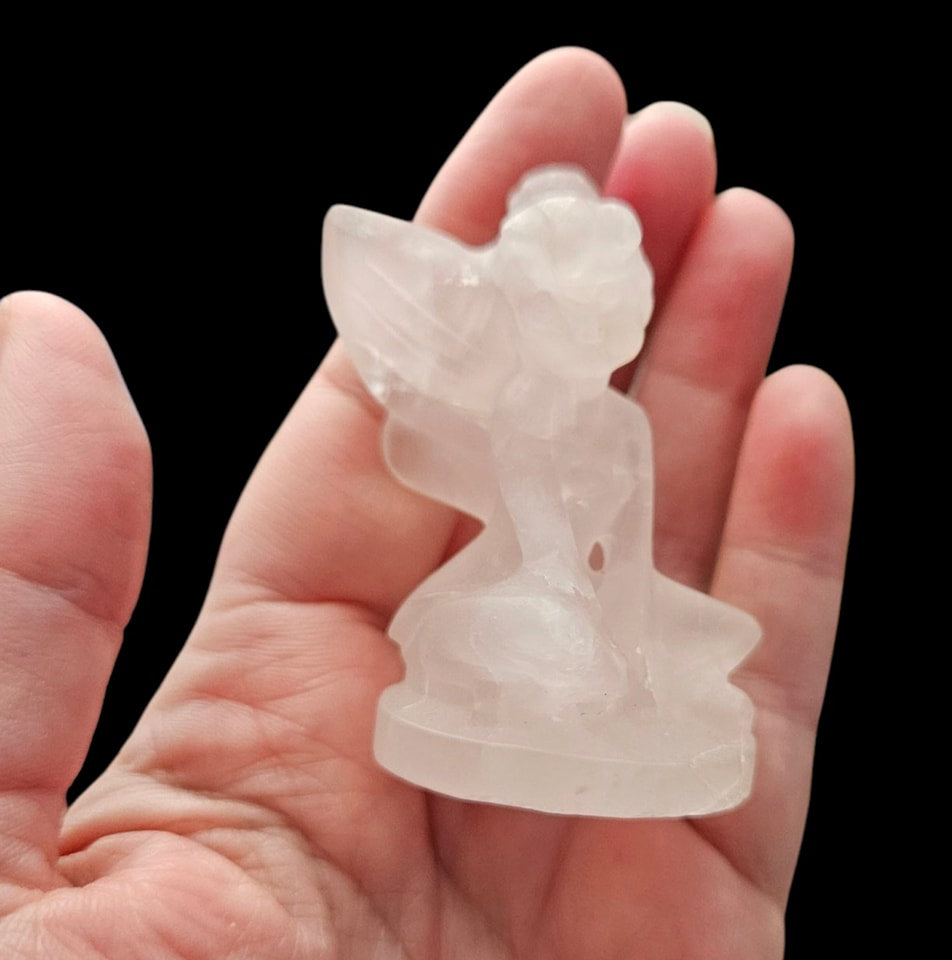 Light-Coloured Rose Quartz ~ Tinkerbell Carving